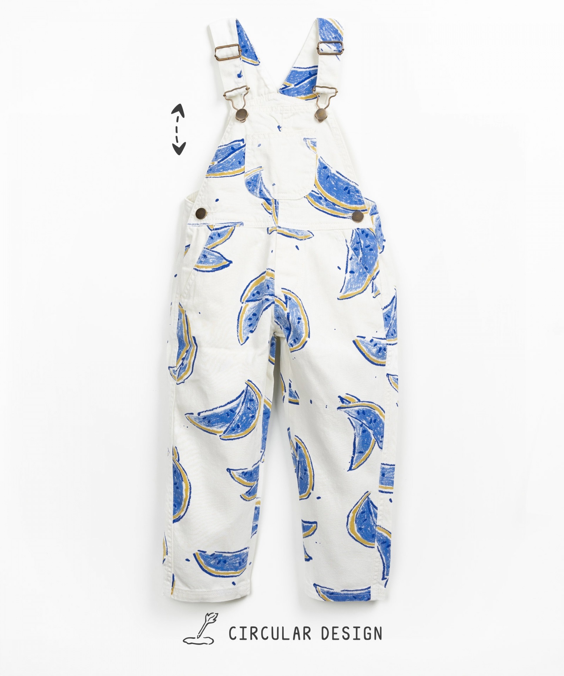 Twill jumpsuit with chest pocket
