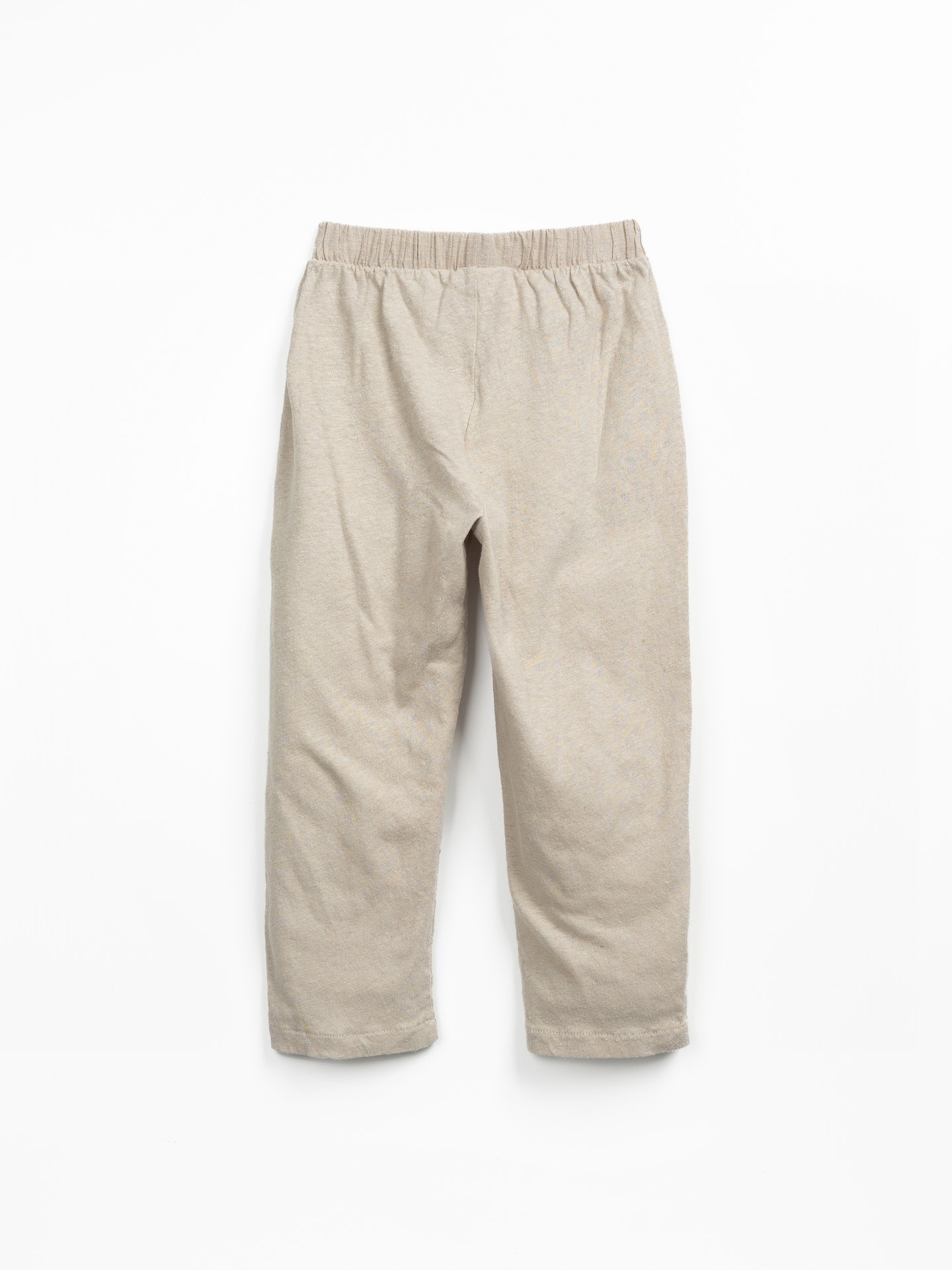 Trousers in knit and fabric blend with pockets