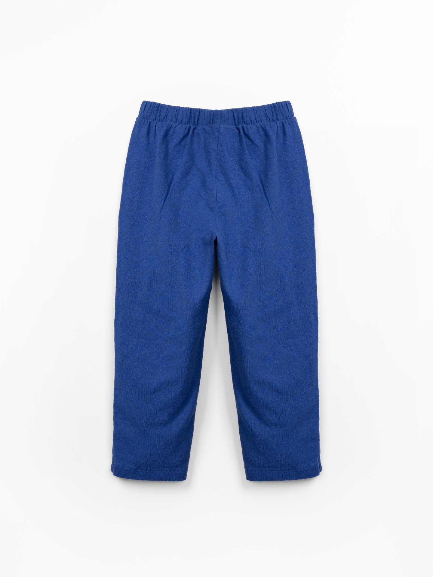 Trousers in knit and fabric blend with pockets