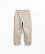 Trousers combining linen and organic cotton
