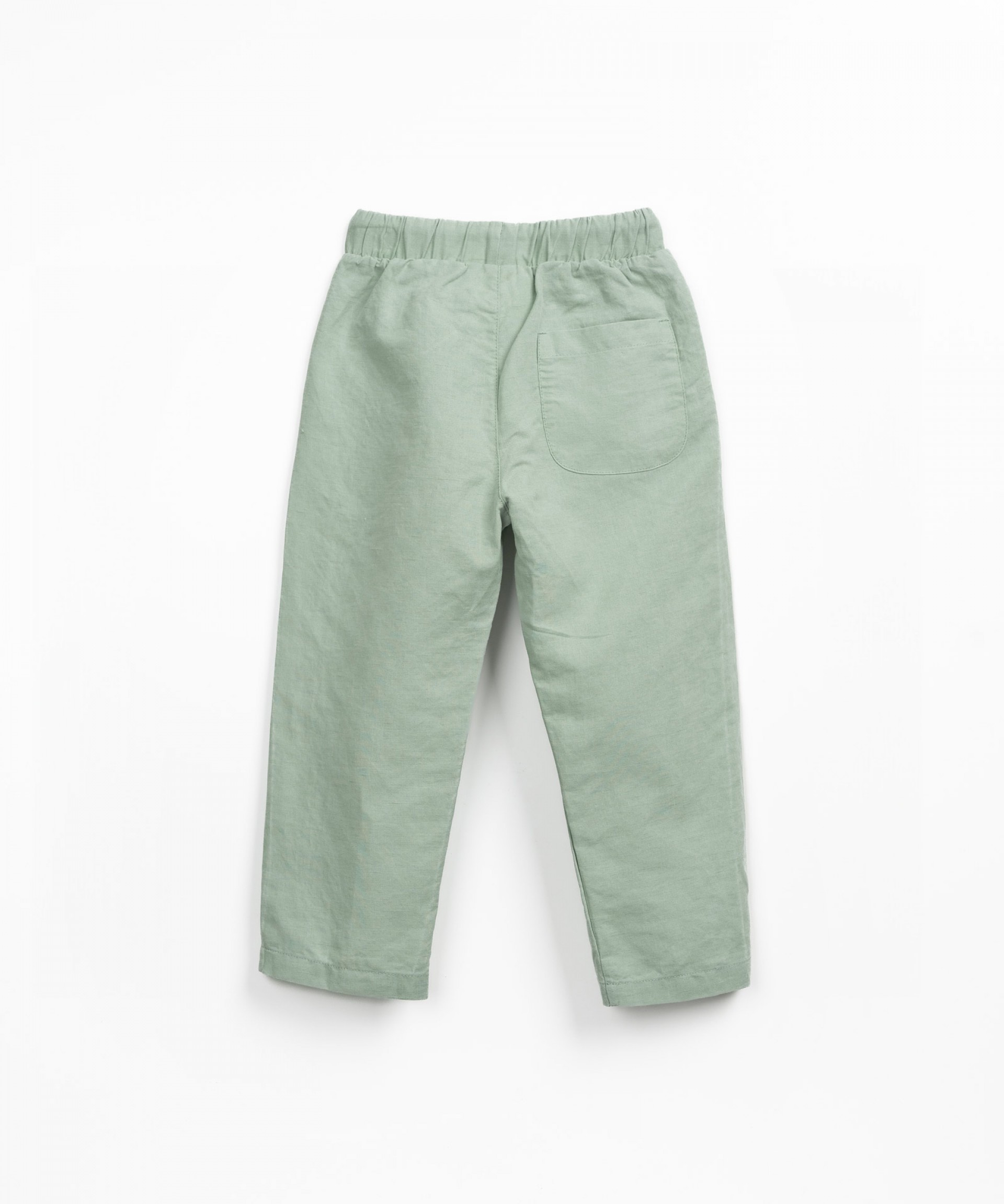 Linen and organic cotton trousers with pockets