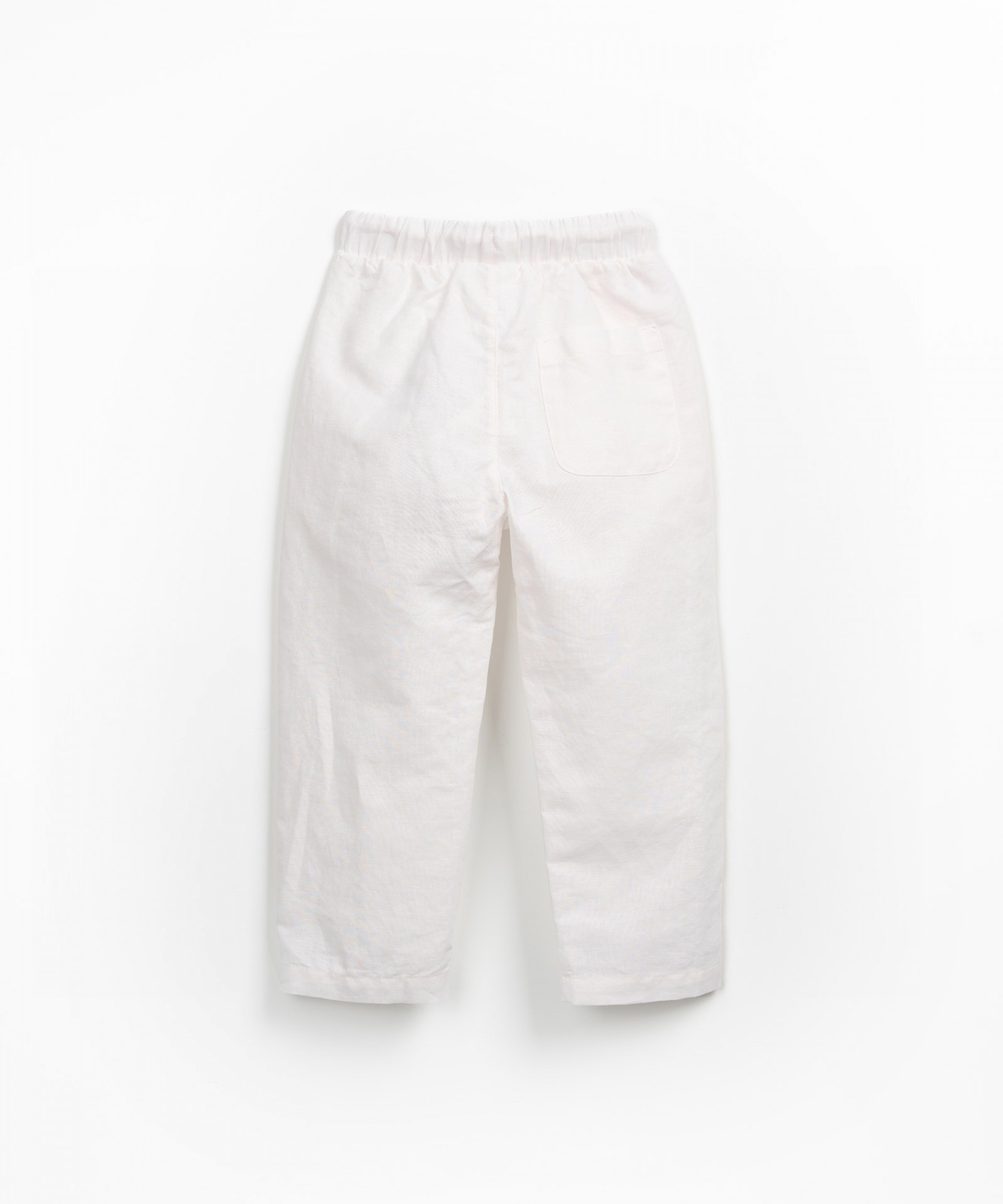 Linen and organic cotton trousers with pockets