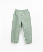 Linen and organic cotton trousers with pockets