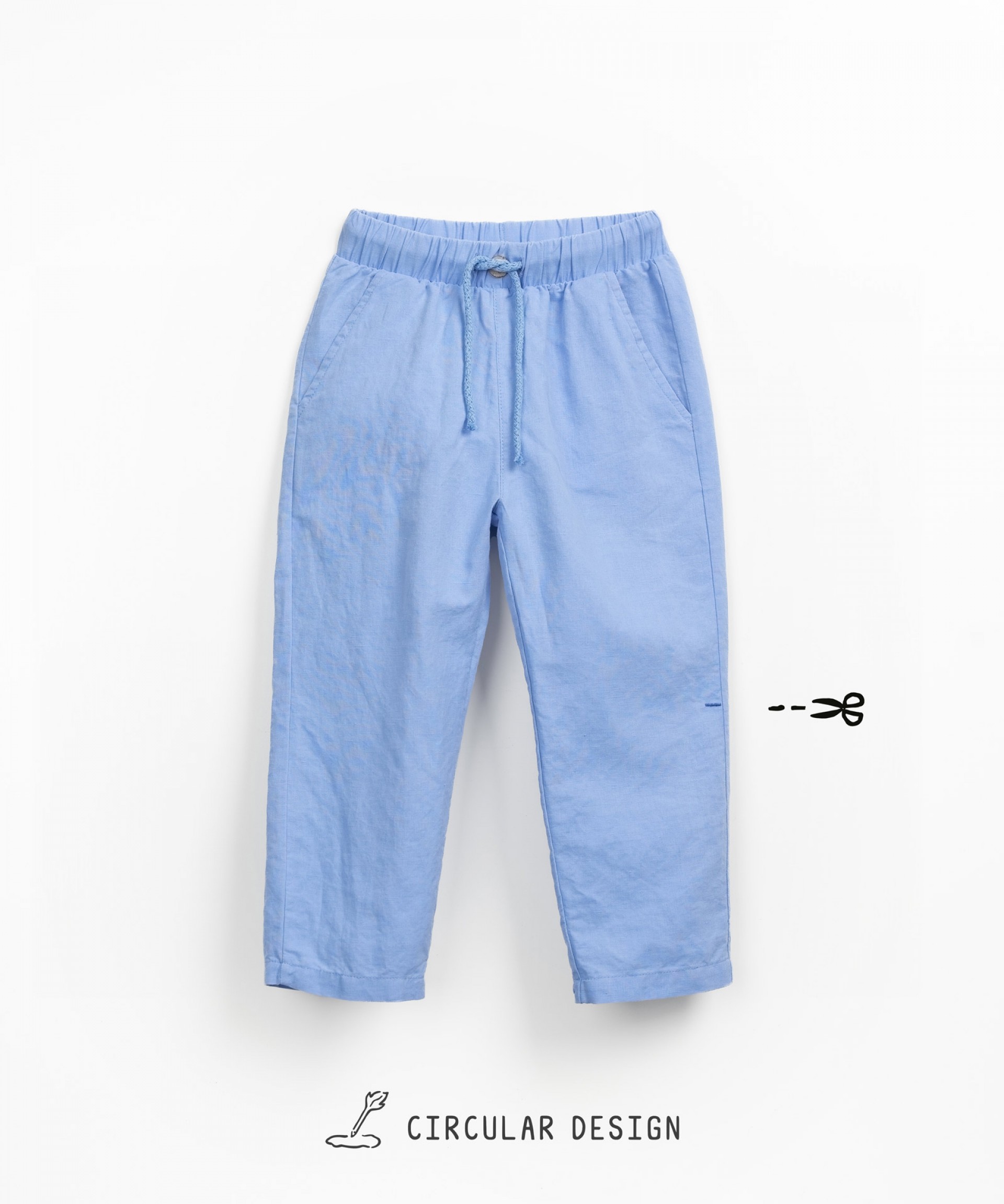 Pantaln de lino y algodn orgnico con bolsillos