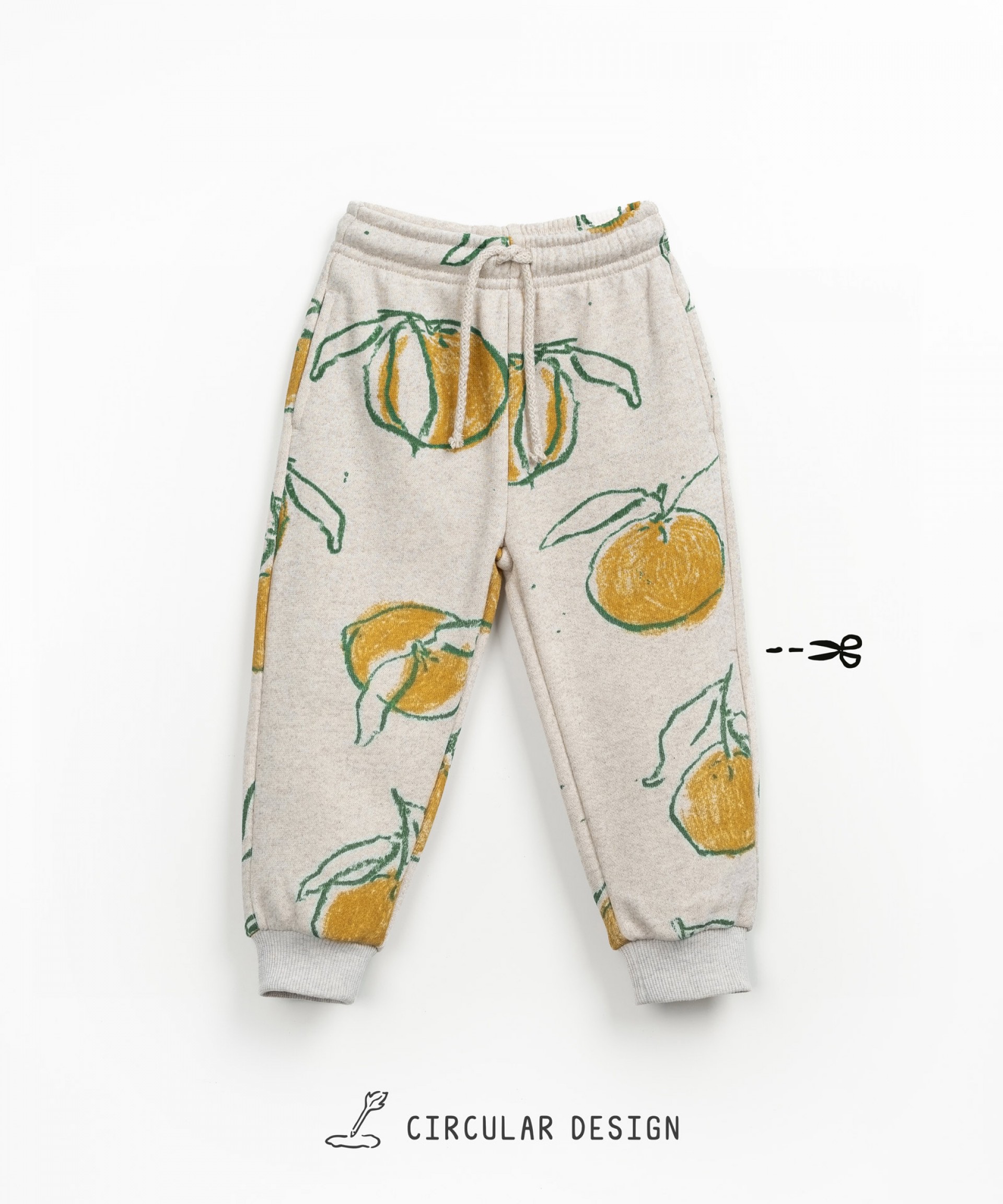Pantaln de punto con estampado y cinturn ajustable