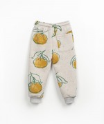 Pantaln de punto con estampado y cinturn ajustable