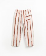 Pantaln de tela con estampado de rayas
