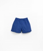 Cotton fabric shorts in organic cotton with pockets