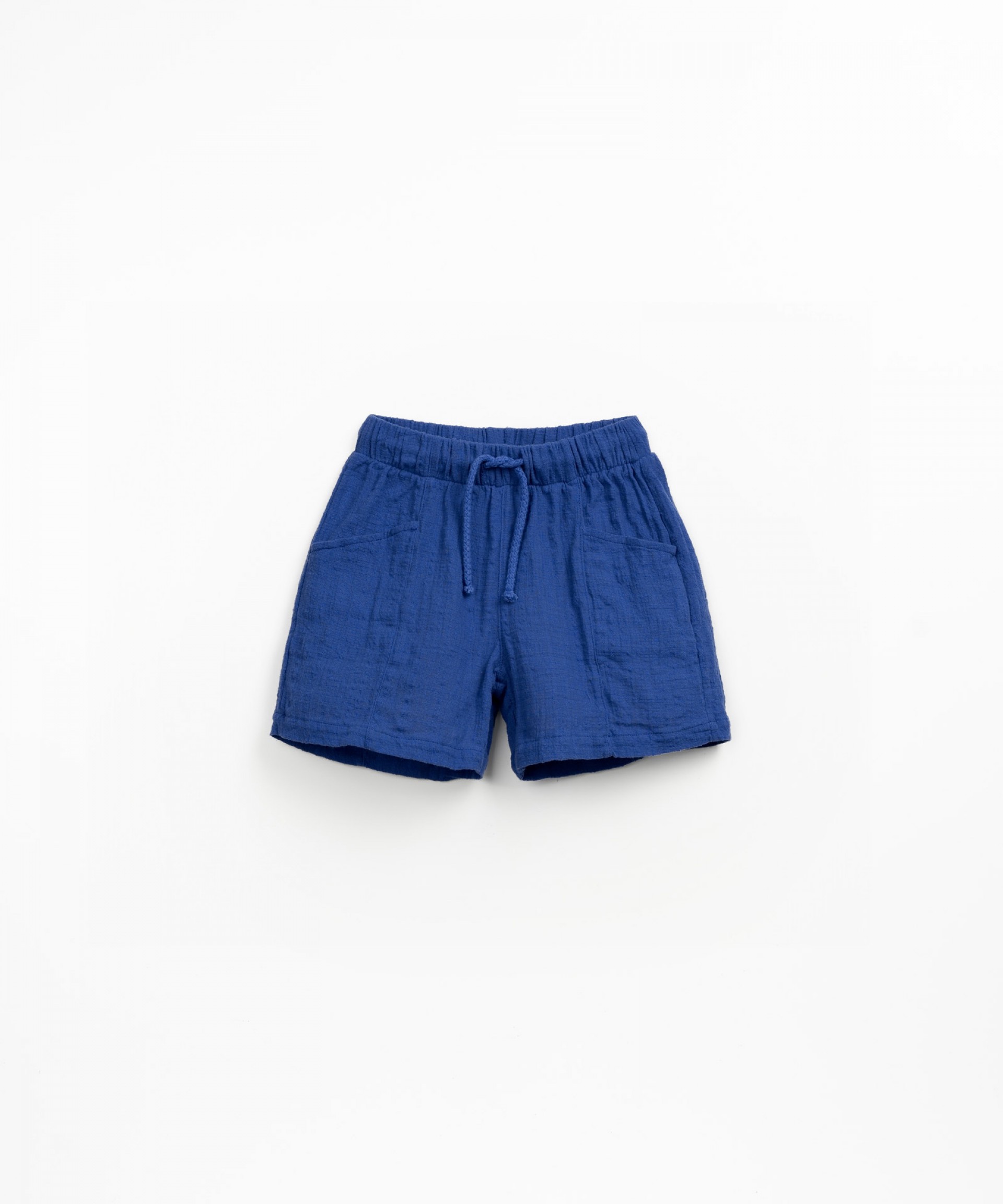 Cotton fabric shorts in organic cotton with pockets