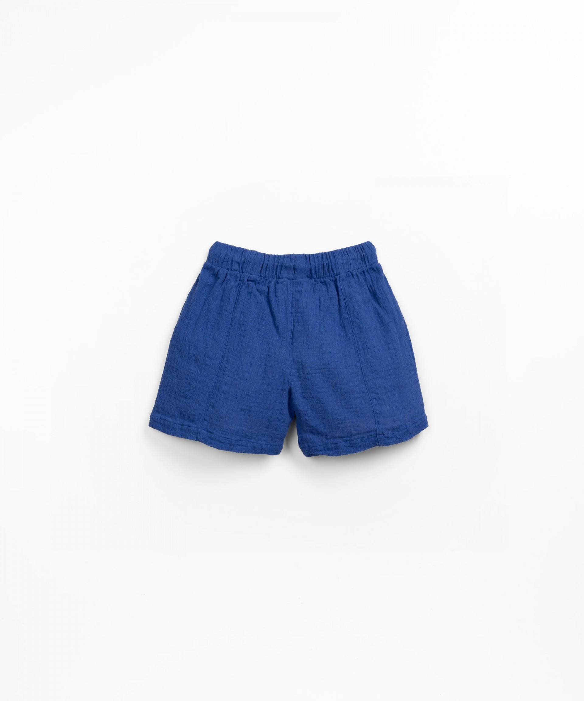 Cotton fabric shorts in organic cotton with pockets