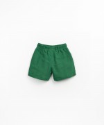Pantaln corto de tela en algodn orgnico con bolsillos