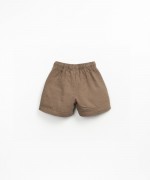 Pantaln corto de tejido de algodn orgnico con bolsillos