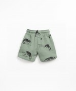 Pantaln corto con estampado de camaleones