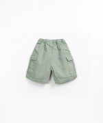 Pantaln corto de sarga con bolsillos laterales