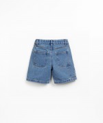 Denim shorts with adjustable belt