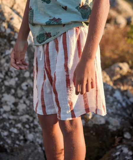 Short en coton biologique avec imprim?