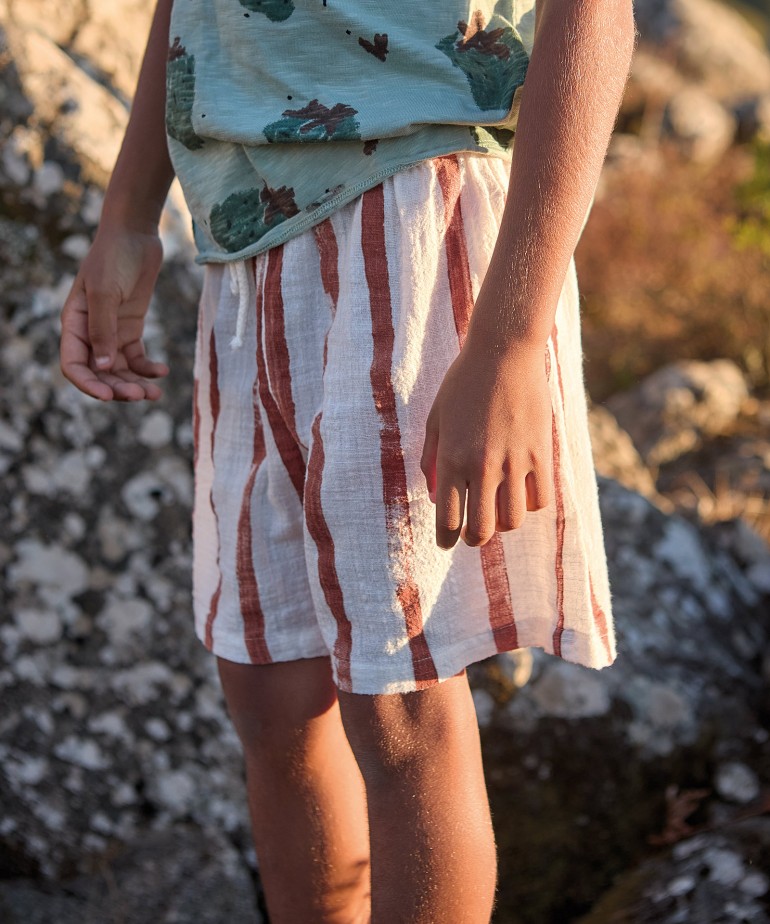 Organic cotton shorts with print
