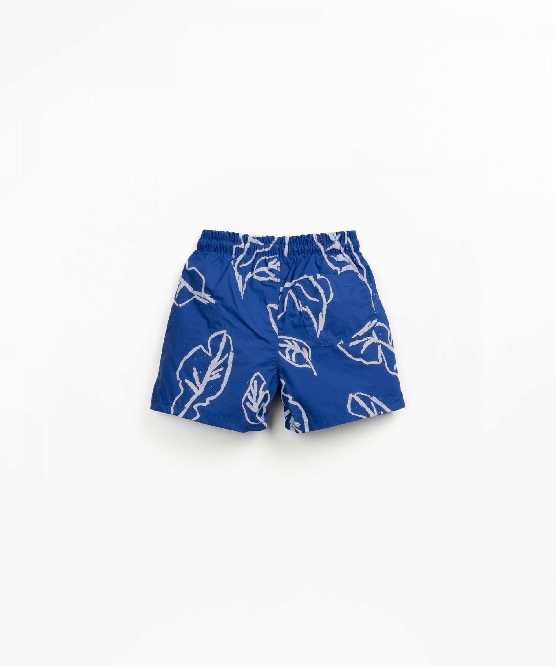 Swim shorts with leaf print
