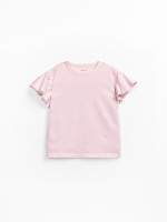 Camiseta con volante en la manga