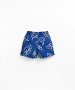Swim shorts with leaf print