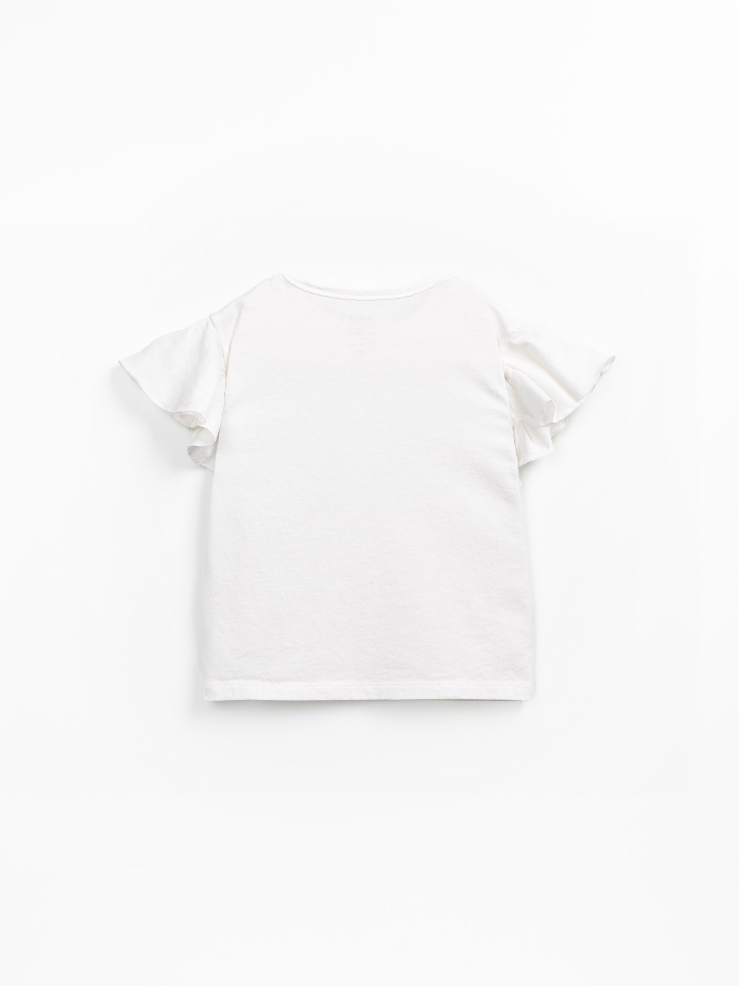 T-shirt con volant sulla manica