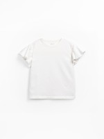 T-shirt con volant sulla manica