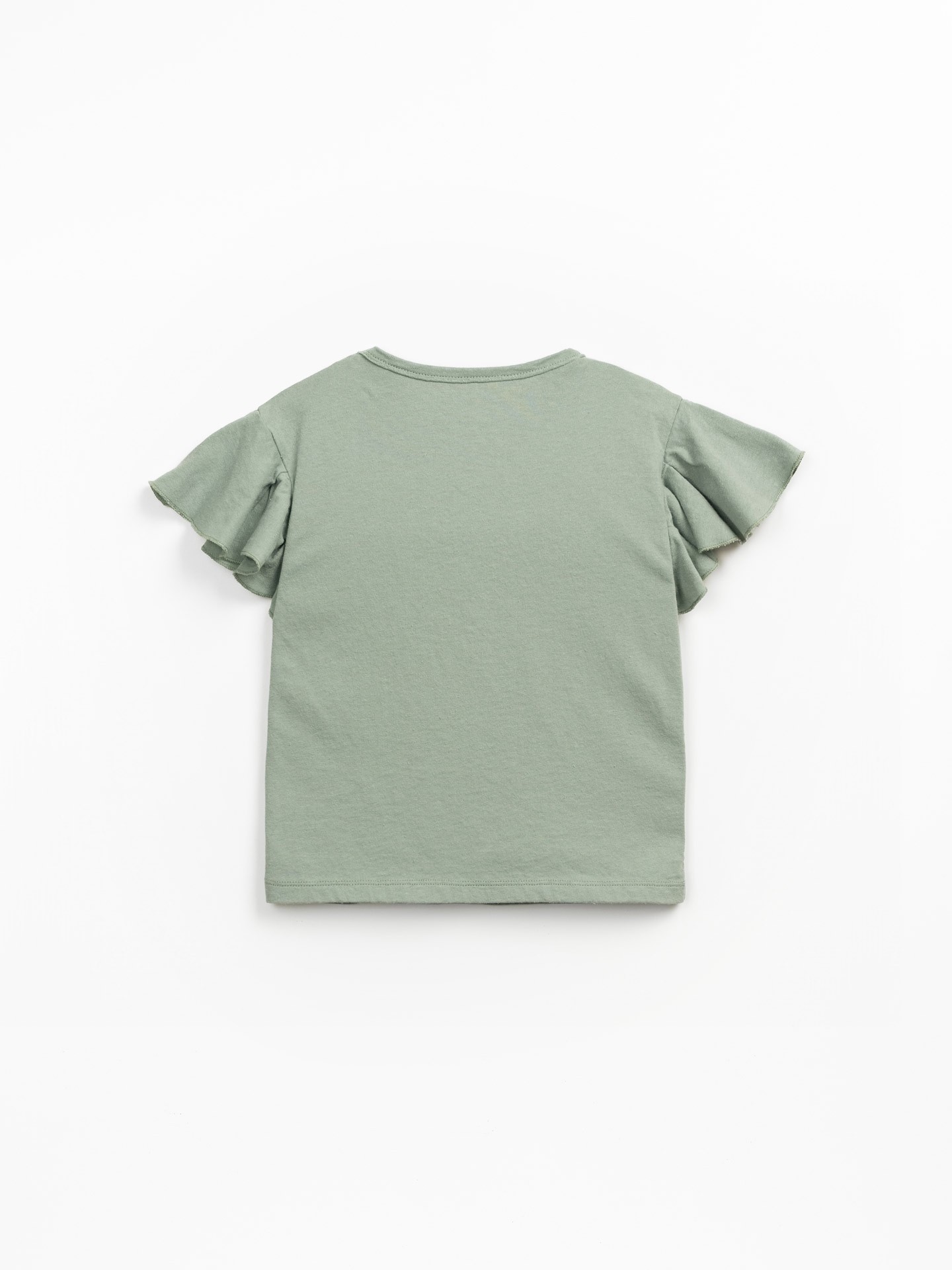 T-shirt con volant sulla manica