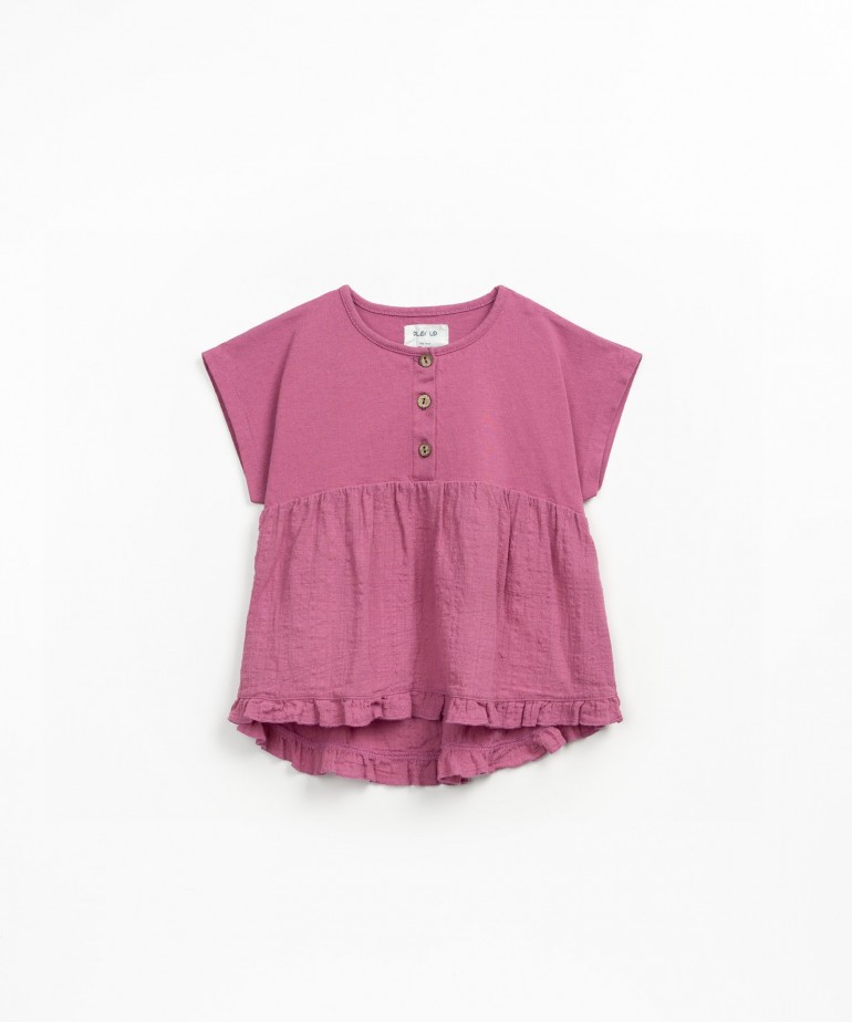 Tunic with a mix of jersey and fabric