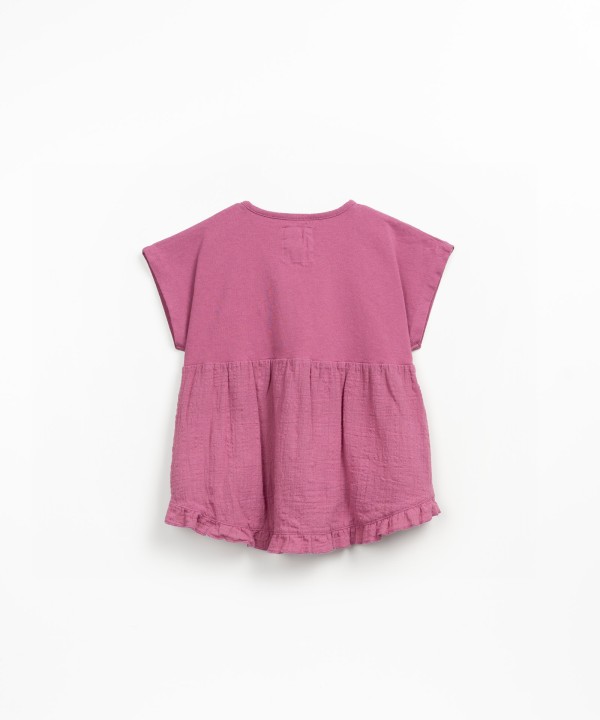 Tunica con mix di maglia e tessuto