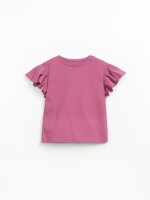 T-shirt con volant sulla manica