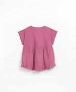 Tunic in a mixture of organic cotton and recycled cotton