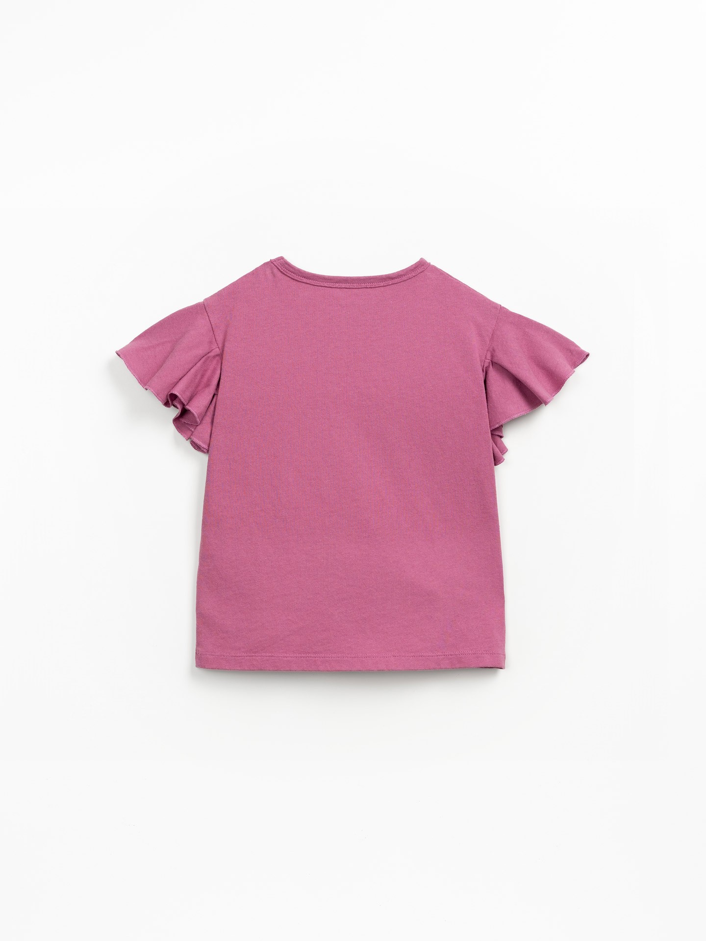 Camiseta con volante en la manga