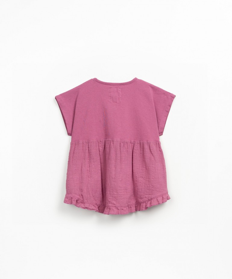 Tunica con mix di maglia e tessuto