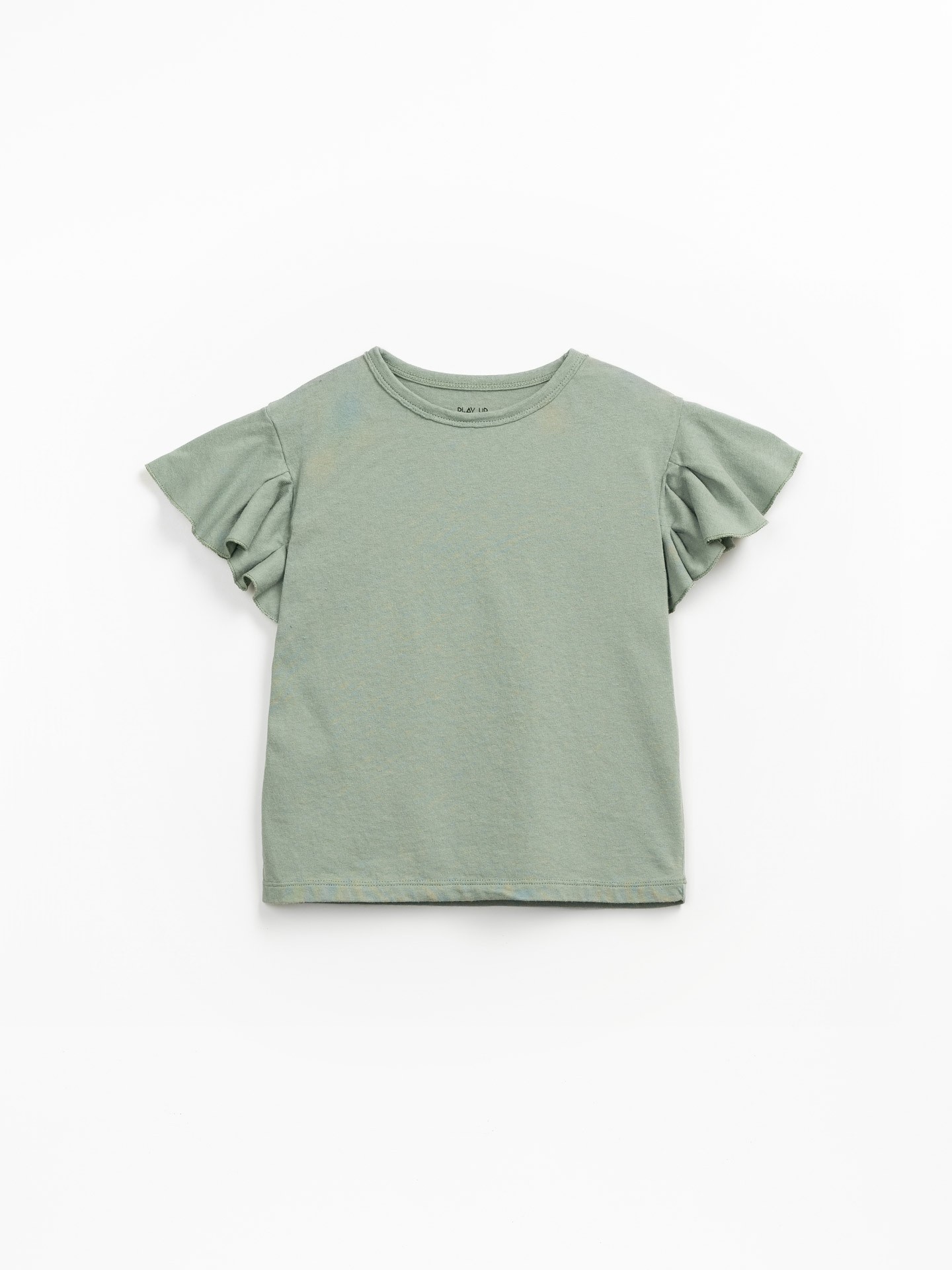 T-shirt con volant sulla manica