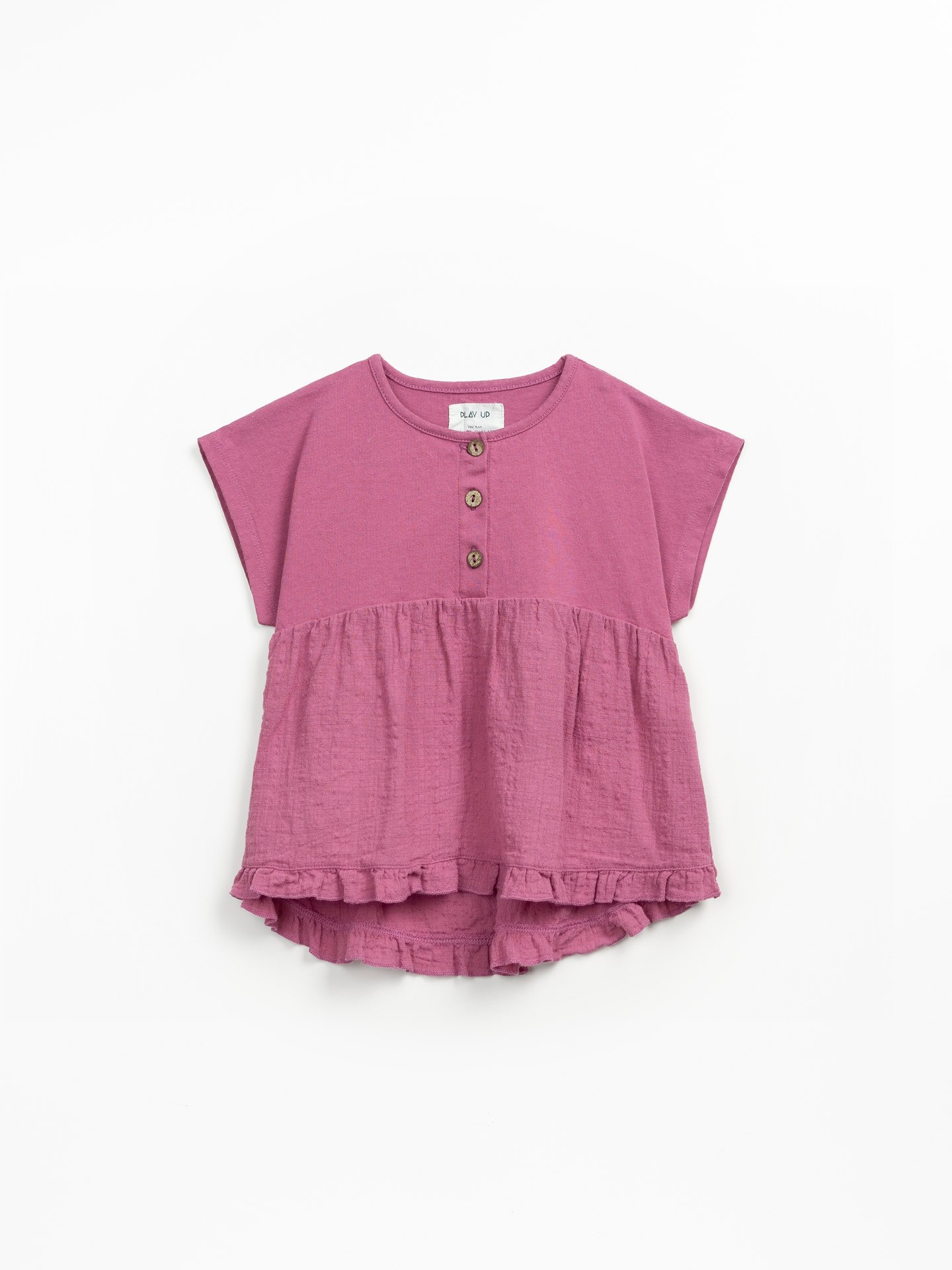 Túnica con mezcla de punto y tejido