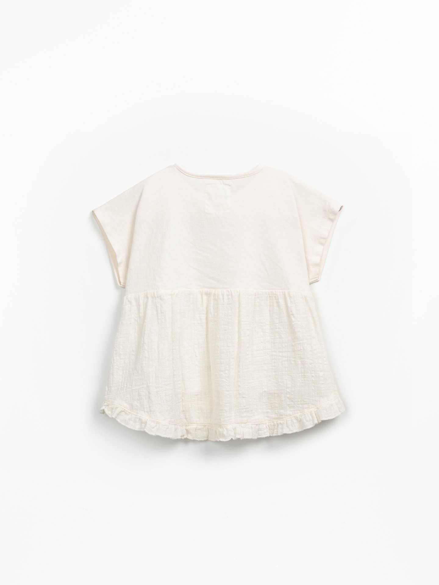 Túnica con mezcla de punto y tejido