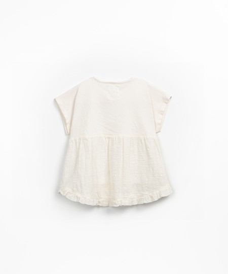 Tunica con mix di maglia e tessuto