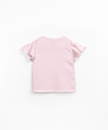 T-shirt avec volant sur la manche