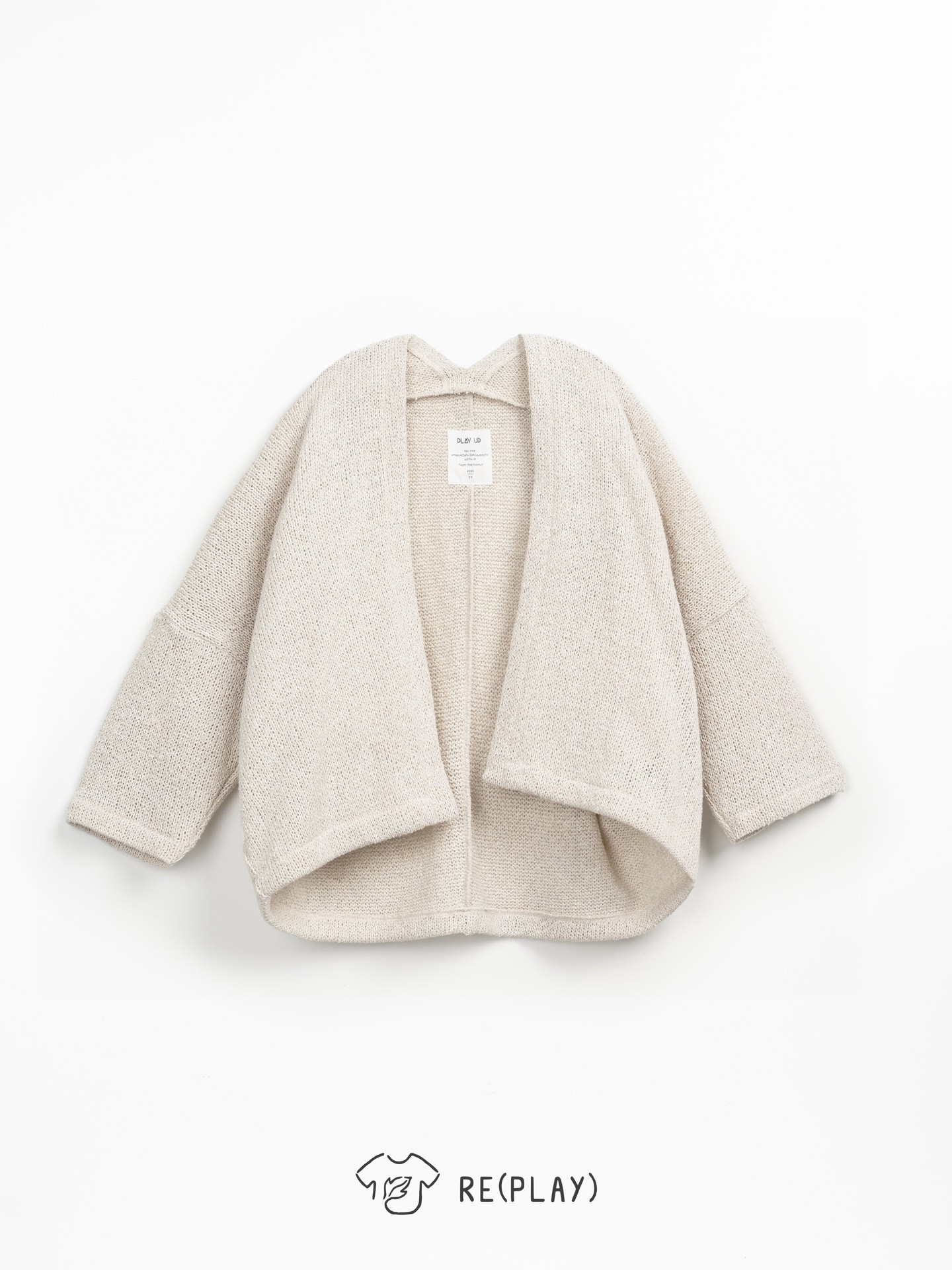 Casaco de malha com fibras recicladas