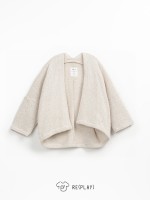 Casaco de malha com fibras recicladas