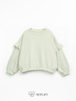 Sudadera con detalle de volante en las mangas