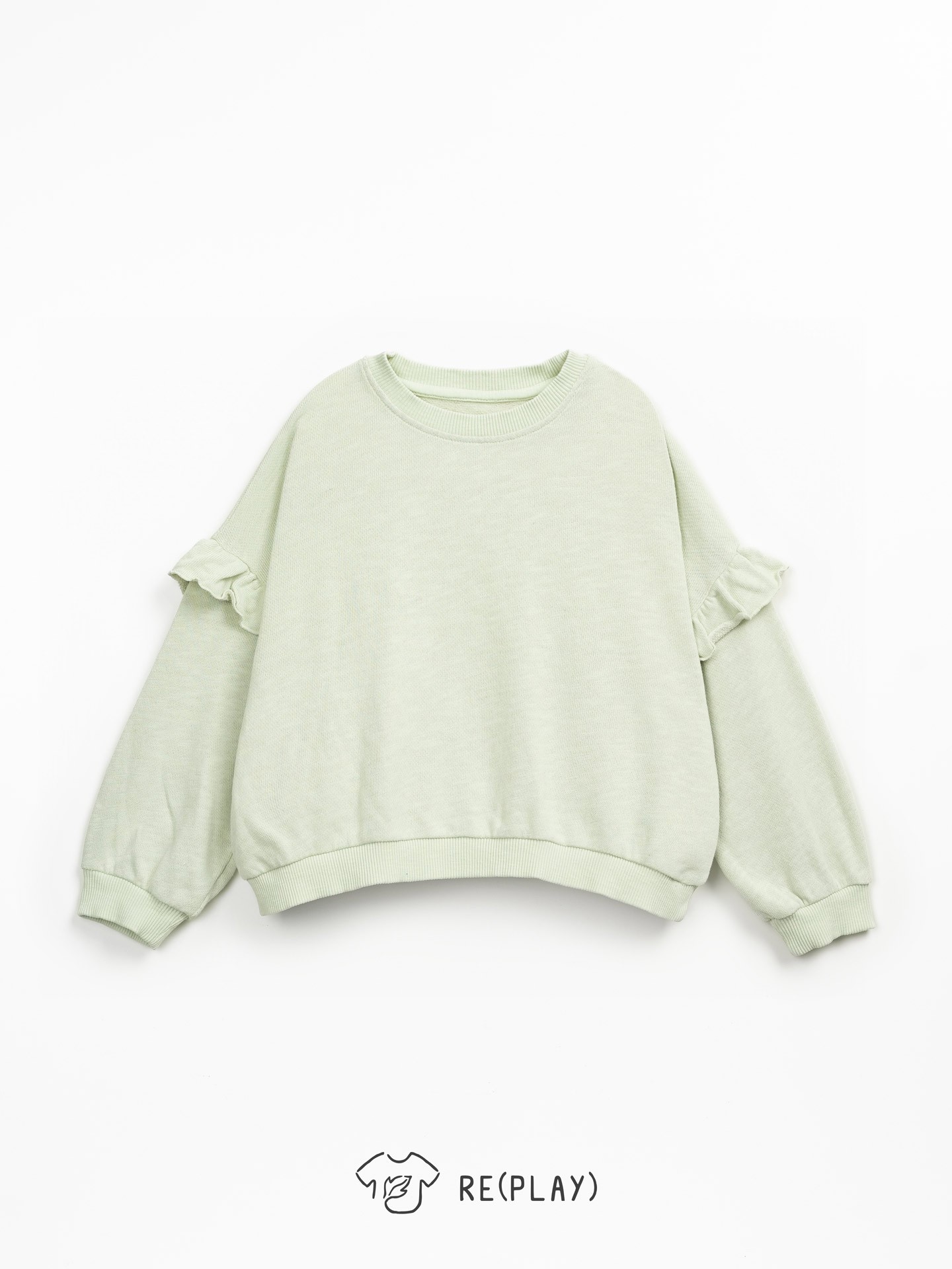 Sudadera con detalle de volante en las mangas