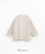 Knitted jacket with dropped shoulders