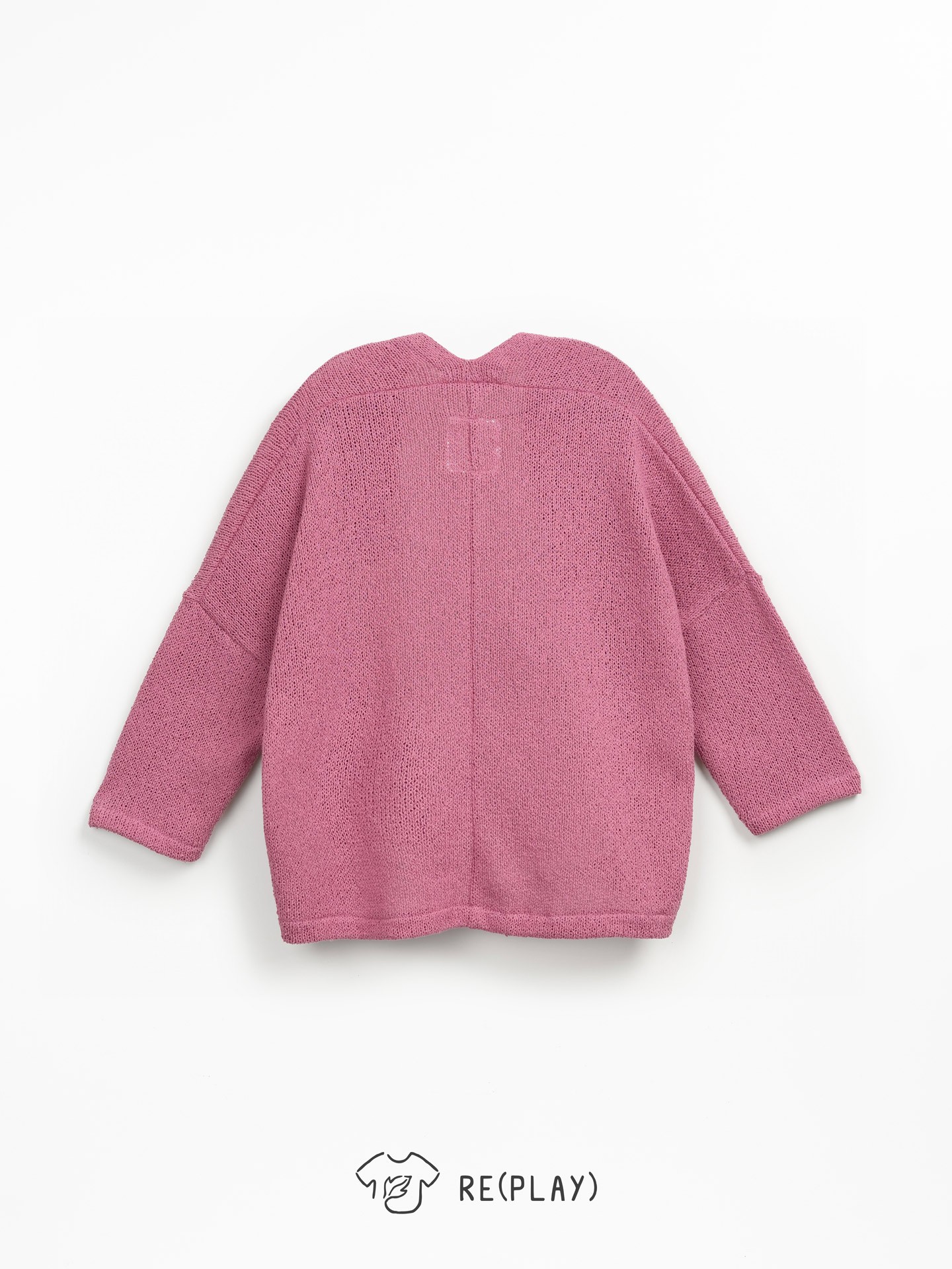 Casaco de malha com fibras recicladas