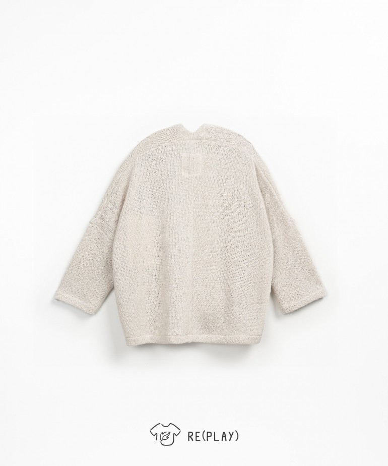 Giacca in maglia con fibre riciclate