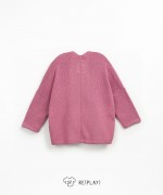 Knitted jacket with dropped shoulders