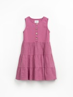 Dress with a mix of jersey and fabric