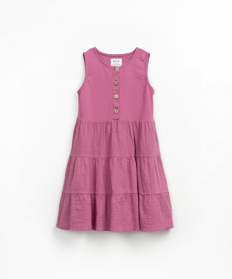Strappy dress in a blend of organic and recycled cotton