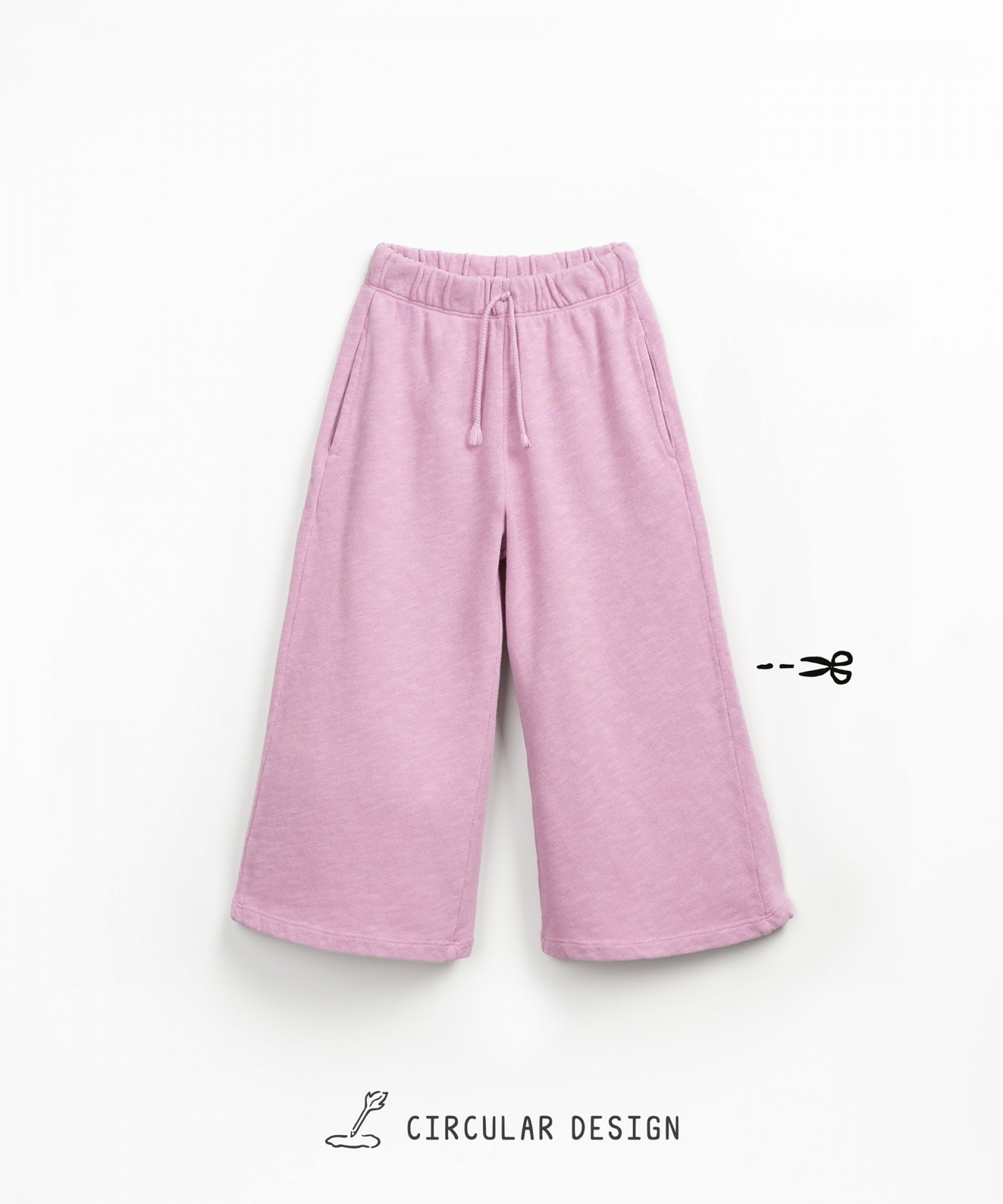 Jersey trousers with recycled fibers