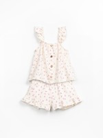 Pijama en algod�n org�nico y algod�n reciclado con estampado de peras